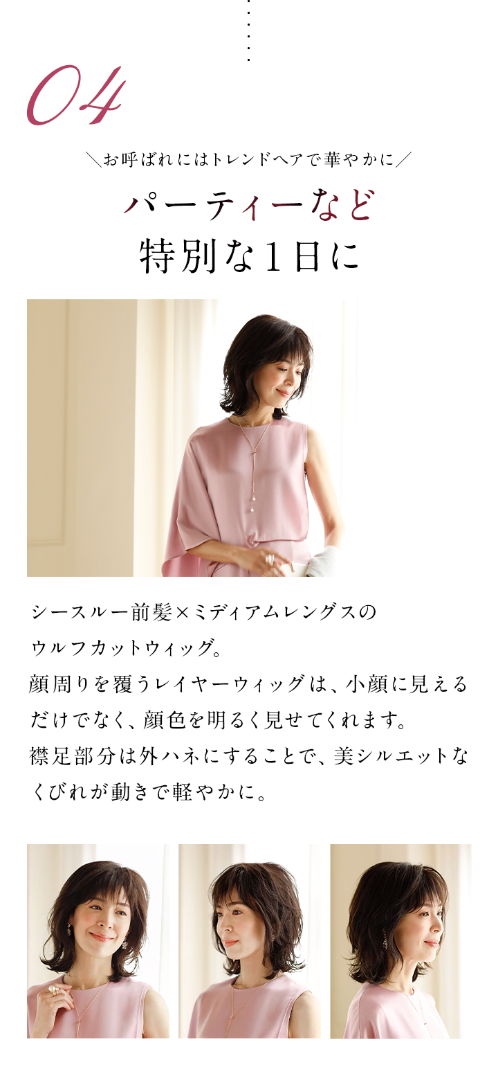 パーティーなど特別な１日に