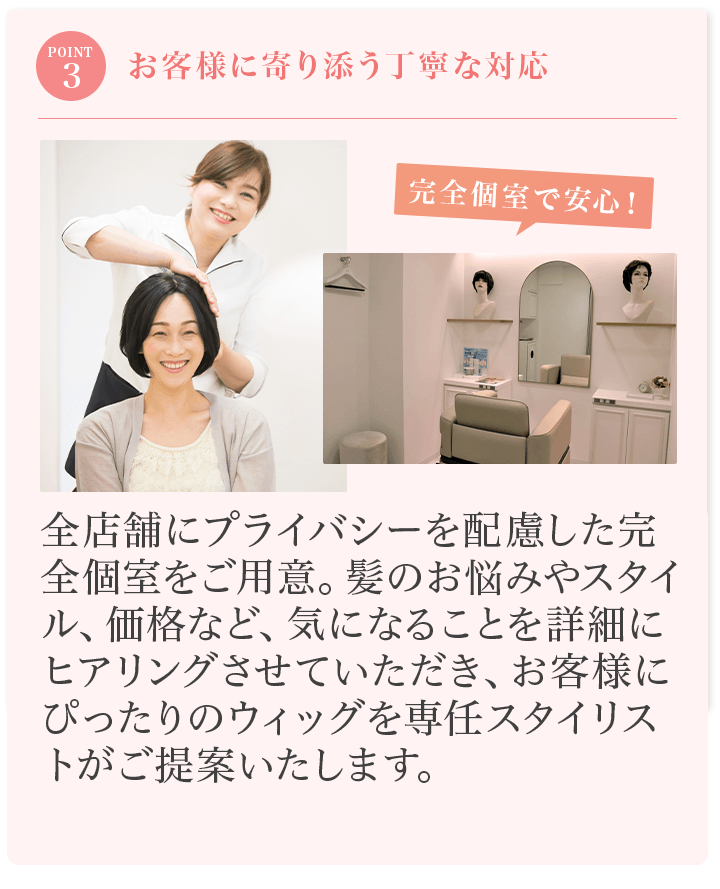 STEP01:治療中でも安心の高品質な製品