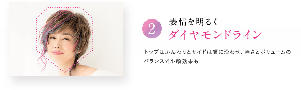 02 表情を明るく「ダイヤモンドライン」