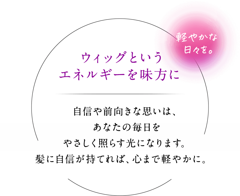 軽やかな日々を。ウィッグというエネルギーを味方に