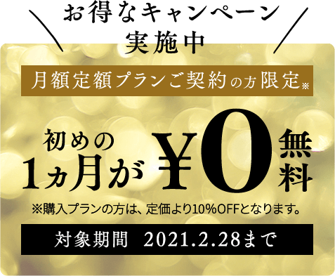 お得なキャンペーン実施中！