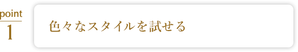 ボリュームアップにこだわった バリエーション豊富なウィッグ